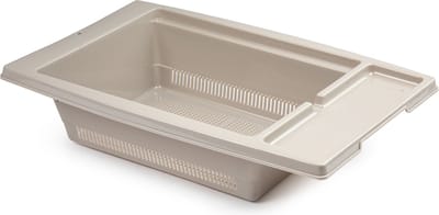 Plasticforte Keuken gootsteen vergiet - kunststof - afdruiprek - 43 x 27 x 10 cm - taupe - Handige keuken artikelen