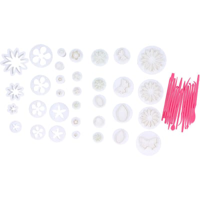 47 STUKS Taart Decoratie Gereedschap Koekjes Biscuit Taartvorm Bloem Set Bakaccessoires white