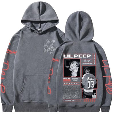 Rapper Lil Peep Crybaby Hellboy Hoodies Mode Hip Hop Retro Sweatshirts Herenkleding Oversized Lange Mouwen Fleece Pullovers S gray