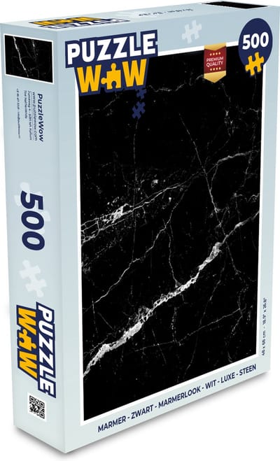 Puzzel Marmer look - Zwart - Luxe - Legpuzzel - Puzzel 500 stukjes