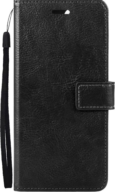 Hoes - Met Pasjeshouder - Geschikt voor Apple iPhone 14 - Luxe Bookcase Portemonee - Flip Case - Kunstleer Book Case - Flipcase - Book Cover - Walletcase - PortemonneeHoes - Zwart