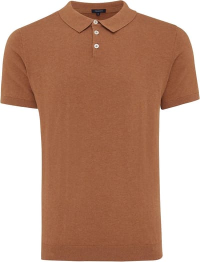 TRESANTI | TREVOR I Basic gebreide polo katoen cashmere | Brown | Size S