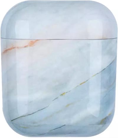 Beschermhoes Geschikt voor AirPods Pro 2 - Marmerpatroon - Harde beschermhoes - Blauw - Geschikt voor Apple AirPods Pro 2 - Beschermhoes - Handig accessoire