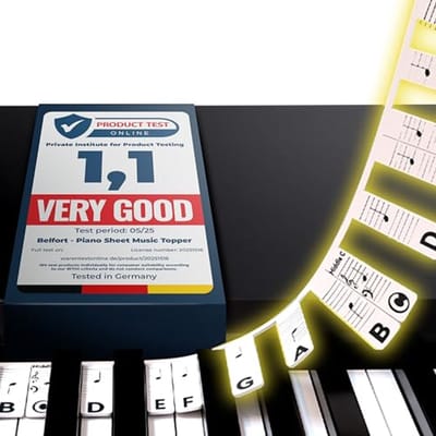 Piano Accessoire voor Beginners met Verwijderbare Silicone Toetslettering