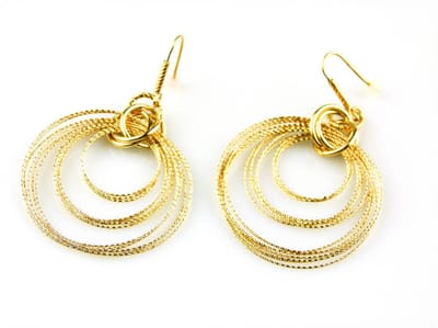 model Faustine oorringen in zilver geel goud verguld