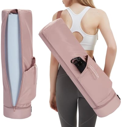 Thijox - Grote Yogamat Tas met Draagriem, Flessenzak en Nat Compartement, Ideaal voor Pilates en Yoga, Geschikt voor Dikke Matten, Patent Aangevraagd,