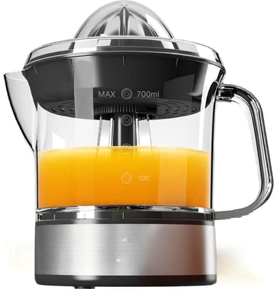 Ploutos® Citruspers Electrisch - Citruspers - Compacte Elektrische Citruspers - Zwart en Grijs - 13cm x 15cm x 20cm