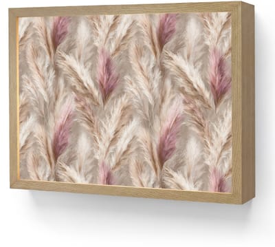 Wandlamp 40x30 cm - Oplaadbaar - Pampasgras - Pluizig - Kleurrijk - Wandlampen binnen woonkamer - Slaapkamer lamp - Decoratieve nachtlamp - Vloerlamp draadloos