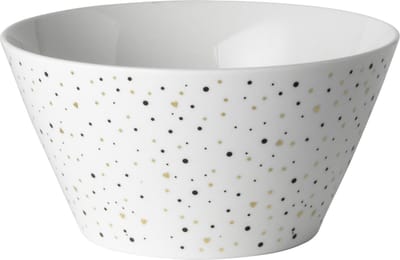 Dutch Rose Loft Zwart-Wit Kom Wit met Glitters 14 cm