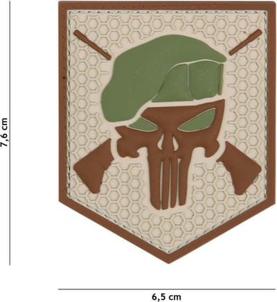 101 Inc Embleem 3D Pvc Commando Punisher Coyote  20010