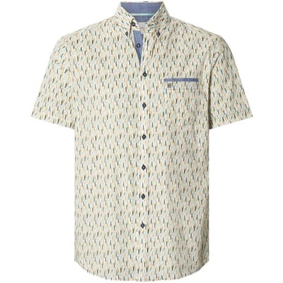 Babista herren Overhemd Met Korte Mouwen - 39/40 - wit - Plus Size