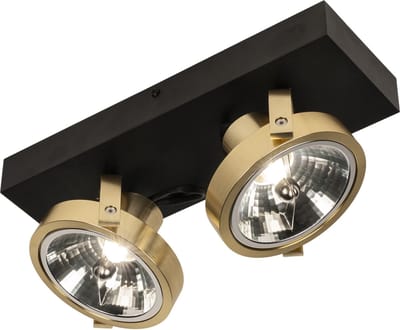 Lumidora Opbouwspot 75062 - SUNNY - 2 Lichts - G9 - Zwart - Goud - Messing (kleur) - Metaal