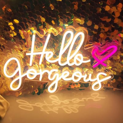 Dimbare Neon Wanddecoratie voor Slaapkamer en Make-up Ruimtes - LED Neon Sign Warm Wit (42x28 cm)