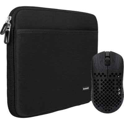 BlueBuilt Laptophoes breedte 36 cm 15-16 inch S Zwart + Vortech Prestige Gaming Muis