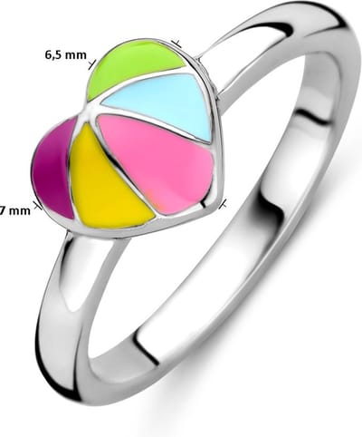 Gerhodineerd Zilver Ring Hart 1337764