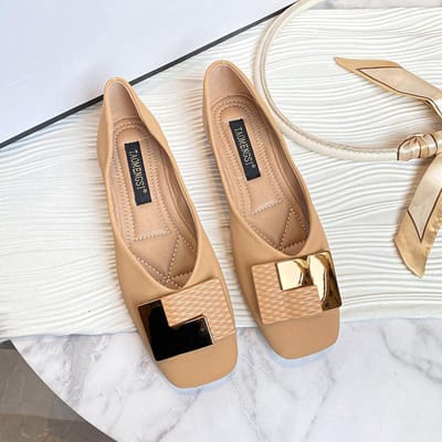 Platte Enkele Schoenen Dames Lente Nieuwe Grootmoeders Schoenen Dames Eén Pedal Zacht Leer Zachte Zool Vier Seizoenen Schoenen Grote Maat Dames Schoenen 43