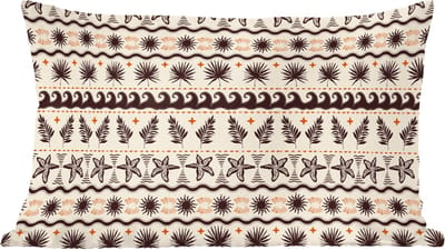 Sierkussens - Kussentjes Woonkamer - 60x40 cm - Palmbladeren - Zeeschelp - Oranje - Bruin