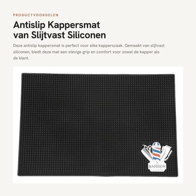 Dailygoods- Kappersmat antislip - Slijtvast - Praktische kwaliteit - Kappershulpmiddelen - Kapperszaak - Geschikt voor kapsalons - Antislipmat