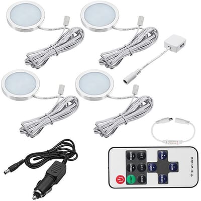 Store_8 - 4 Stks 12V LED Dak Spot Lights - Dimbaar - Aluminium - Natuurlijk Wit Licht - Perfect voor Boot Jachten Camper Keuken Kast - Inclusief Sp...