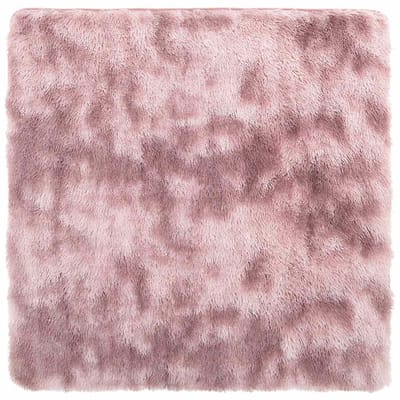 vidaXL - Hoogpolig - vloerkleed - NAVARRA - 160x160 - cm - polyester - stoffig - roze