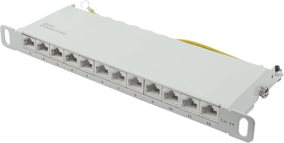 10 Inch CAT6 Patchpaneel 8 Poorten Afgeschermd voor Netwerkkast