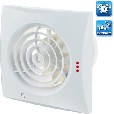 Vents Quiet badkamerventilator 100 mm - Timer en vochtsensor - Wit