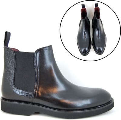 Stravers - Heren Laarsjes Maat 47 Zwart Grote Maten Chelsea Boots Rubberzool