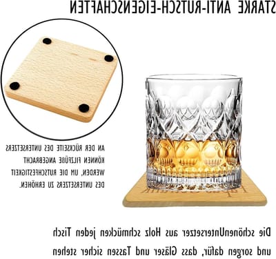 Houten Coaster voor Vader, Niet-Slip, Warmtebestendig en Wasbaar, Leuk Cadeau voor Vaderdag en Moederdag, Perfect voor Drankjes