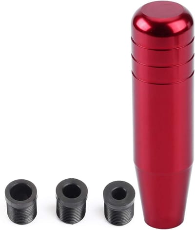Schakelpookknop Auto - Versnellingspook Handvat - Auto Interieur Upgraden - Aluminium Legering Materiaal - 13 cm - Rood