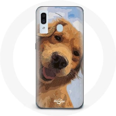 Coque pour Samsung Galaxy A30 Golden retriever Race de chiens