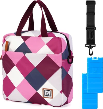 Brisby 4 Laags Geïsoleerde Koeltas - Lunchtas 7 liter - Blok Roze