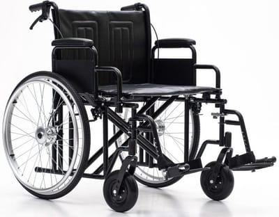 Plaza XL Rolstoel Heavy Duty Met Trommelremmen Opvouwbaar Belastbaar tot 200 kg XXL Extra Brede Zitting Van Zitbreedte 55 cm Inclusief Zitkussen