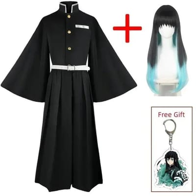 2026Aime Costume Cosplay Uniforme Cosplay Kisatsutai Perruque Costume d'Halloween M black