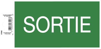 Exacompta Zelfklevend bord uitgang 20cm - Groen - 67006E
