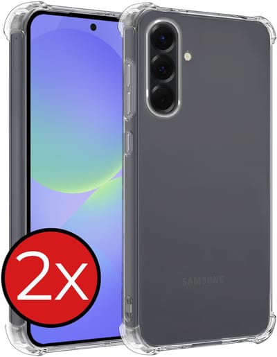 Hoesje - 2 Stuks - Geschikt voor Samsung Galaxy A36 - Sterk & Shockproof - Back Cover - Siliconen Case - Telefoon Hoes Shock Proof - Telefoonhoes - Transparant