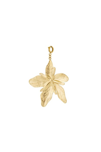 Bedel bloem - Yehwang - Losse bedel - Bedel voor ketting - Stainless steel - Nikkel vrij - Gouden bedel - 5,40 x 4,30 cm - Kerst sieraden - Kerst cadeau - Moederdag - Valentijn - Cadeau voor dames
