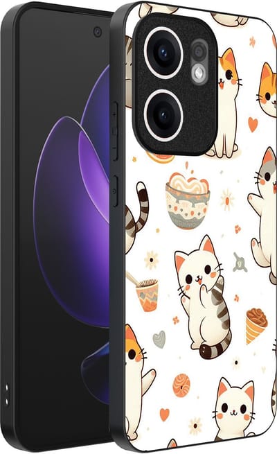 Smartphonica Telefoonhoesje Geschikt voor Oppo Reno 13F met katten opdruk - TPU backcover case cat design geschikt voor Oppo Reno 13F