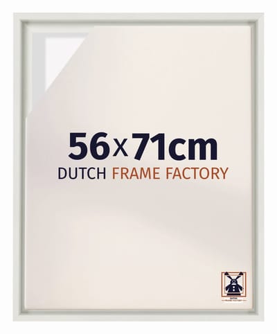 Baklijst 56x71 cm - Wit Mat - Geschikt voor Canvasdoek - MDF Baklijst Lausanne