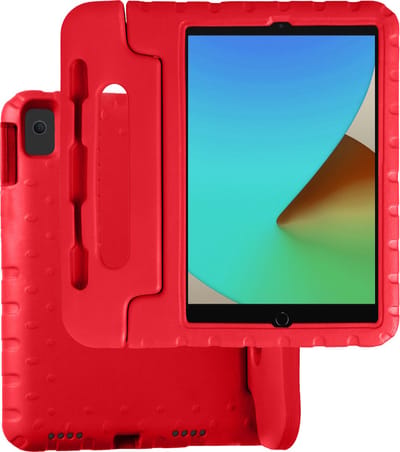 Hoesje Geschikt voor Apple iPad 7 (2019) - 10.2 inch - 7e Generatie - Kinderhoes Shockproof Bumper - Kidsproof Case - Tablet Hoes - Kinder Hoes Cover - Rood