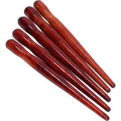 5 Pièces Porte-plume à pointe en bois de santal premium non toxique prise confortable robuste durable pointe de stylo à bande dessinée rouge