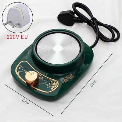 Zegellak Grote Elektrische Oven Pot Warmer Smelt Elektrische Kachel Wax Kralen Smeltzegel Oven Lepel voor Zegellak Stempel black