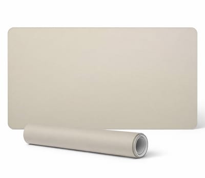 Antislip bureauonderlegger met print, beige, 90x45 cm