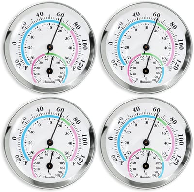 Analoge Temperatuur- en Vochtigheidsmeter Set voor Binnen en Buiten