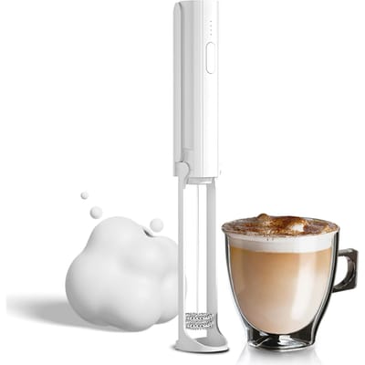 Elektrische Melkopschuimer Oplaadbaar Handheld Schuimmaker voor Koffie 3 Niveaus Instelbaar Ophangbaar Double heads