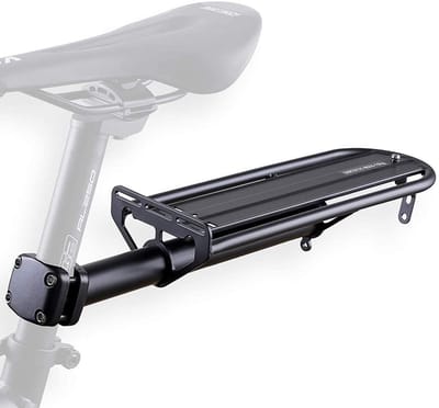 Allecto - Fiets Achterrek - Zadelpen Installatie Achter Cargo Rack - Verstelbaar en Lichtgewicht - Aluminium - Geschikt voor Mountainbike en Racefi...