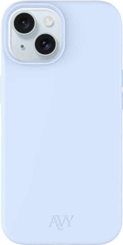 AVY Hoesje geschikt voor Apple iPhone 15 | Compatibel met MagSafe | Back Cover | Liquid Silicone | Comfortabel in de Hand | Blauw