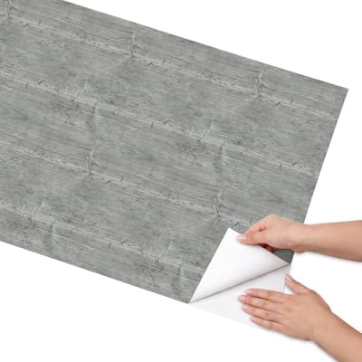 Coloray Meubel Wrap Folie - Grijs Meubelfolie - 65x130 cm - Wrapfolie Keuken Houtstructuur - Decoratiefolie - Industrieel / Loft Meubelfolie - Meubel Wrap Folie - Woonkamer decoratie - Texturen