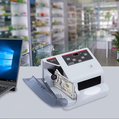 Geldtelmachine - Biljetten teller - Snel geld tellen - UV MG WM detectie - 600 stuks/min - Zwart