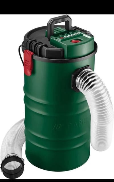 PARKSIDE® Afzuigsysteem - Kenmerk: krachtige motor - Filter: microfiltratie - Gebruik: grote hoeveelheden spanen - Opvouwbare greep - 54 liter opvangbak - Metalen behuizing