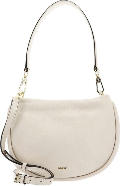 abro Leren Schoudertas Leather Dalia Hobo Bag Willow Beige Crème